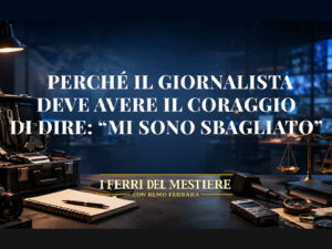 Giornalismo, errori e responsabilità: il coraggio di dire “mi sono sbagliato”